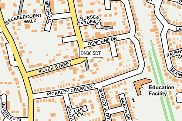 DN36 5DT map - OS OpenMap – Local (Ordnance Survey)