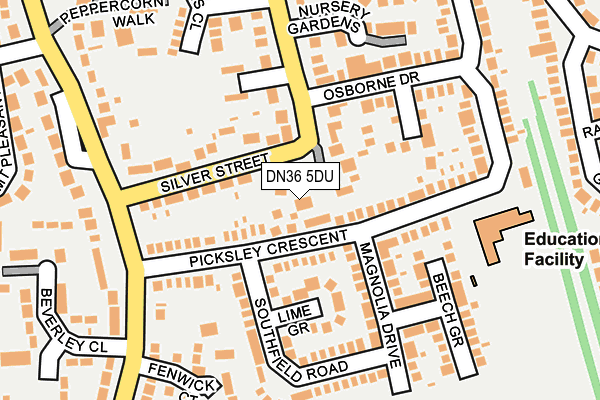 DN36 5DU map - OS OpenMap – Local (Ordnance Survey)