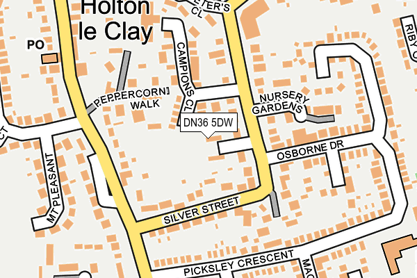 DN36 5DW map - OS OpenMap – Local (Ordnance Survey)