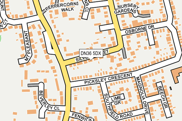 DN36 5DX map - OS OpenMap – Local (Ordnance Survey)