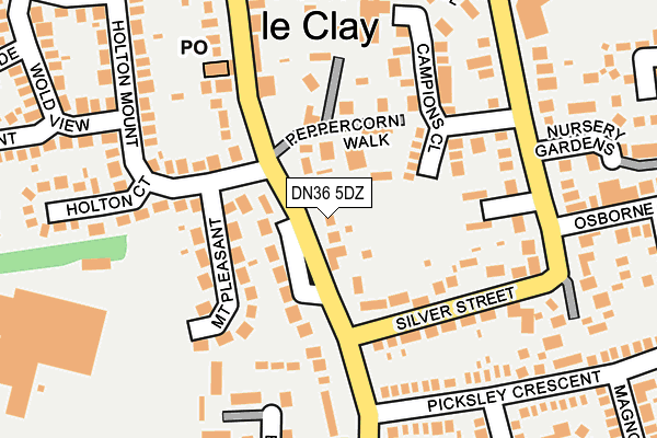 DN36 5DZ map - OS OpenMap – Local (Ordnance Survey)