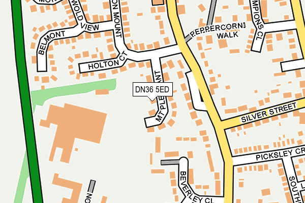 DN36 5ED map - OS OpenMap – Local (Ordnance Survey)