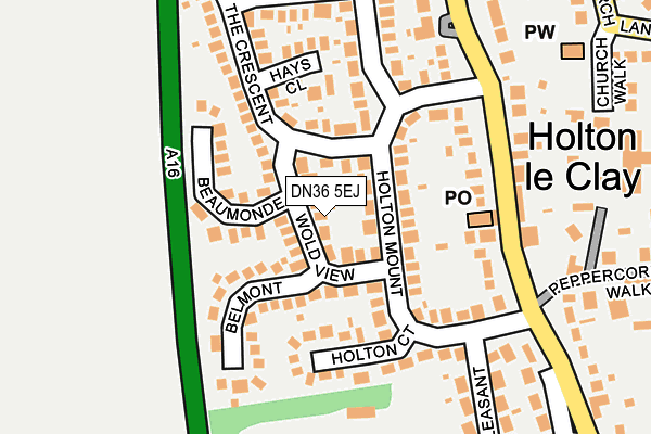 DN36 5EJ map - OS OpenMap – Local (Ordnance Survey)