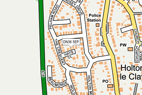 DN36 5EP map - OS OpenMap – Local (Ordnance Survey)