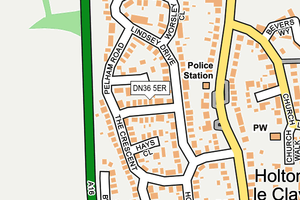 DN36 5ER map - OS OpenMap – Local (Ordnance Survey)