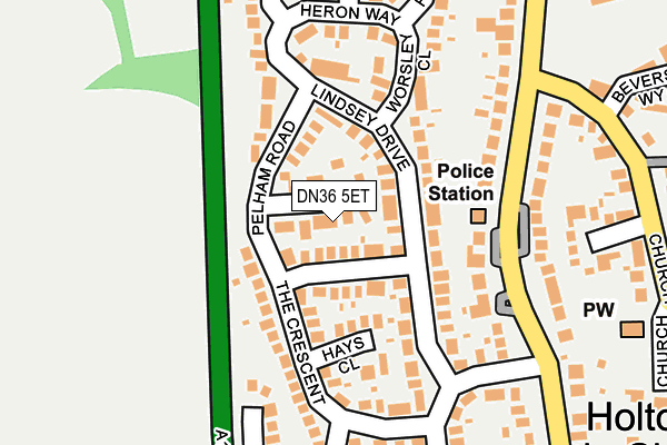DN36 5ET map - OS OpenMap – Local (Ordnance Survey)