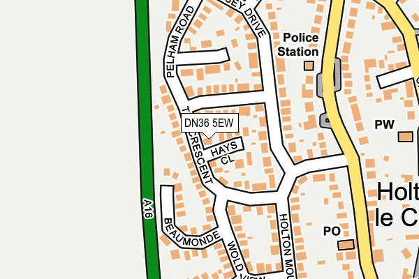 DN36 5EW map - OS OpenMap – Local (Ordnance Survey)