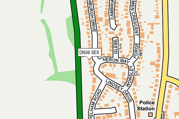 DN36 5EX map - OS OpenMap – Local (Ordnance Survey)