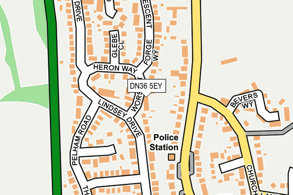 DN36 5EY map - OS OpenMap – Local (Ordnance Survey)
