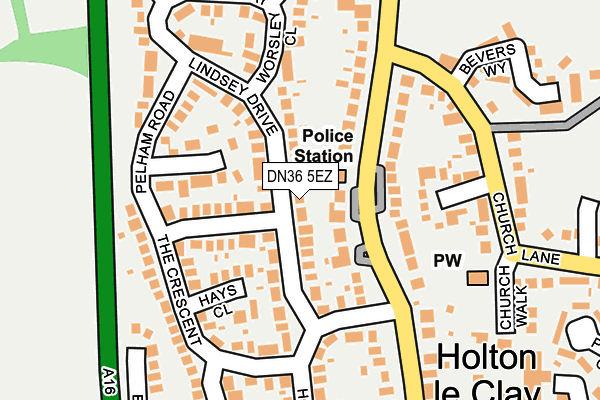 DN36 5EZ map - OS OpenMap – Local (Ordnance Survey)