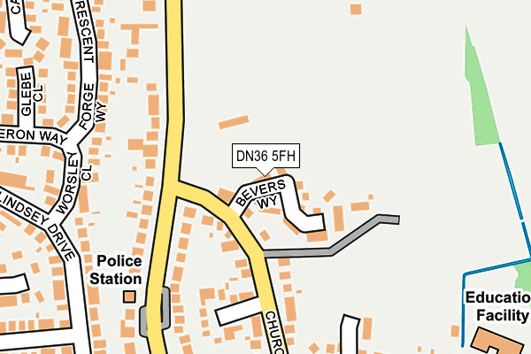 DN36 5FH map - OS OpenMap – Local (Ordnance Survey)