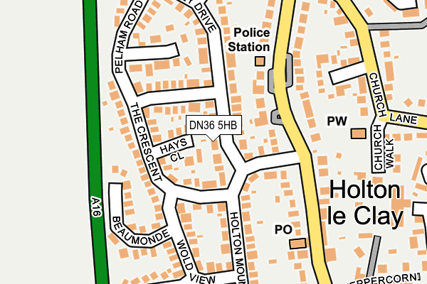 DN36 5HB map - OS OpenMap – Local (Ordnance Survey)