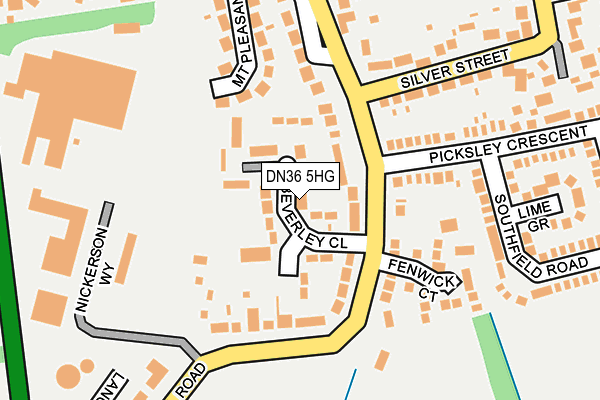 DN36 5HG map - OS OpenMap – Local (Ordnance Survey)