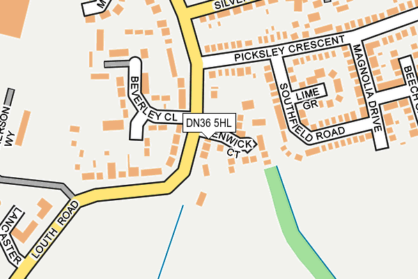 DN36 5HL map - OS OpenMap – Local (Ordnance Survey)