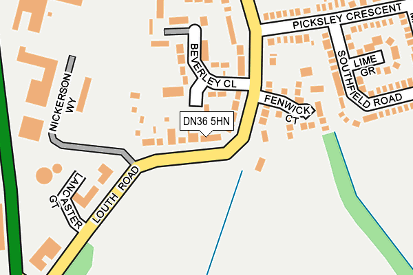 DN36 5HN map - OS OpenMap – Local (Ordnance Survey)