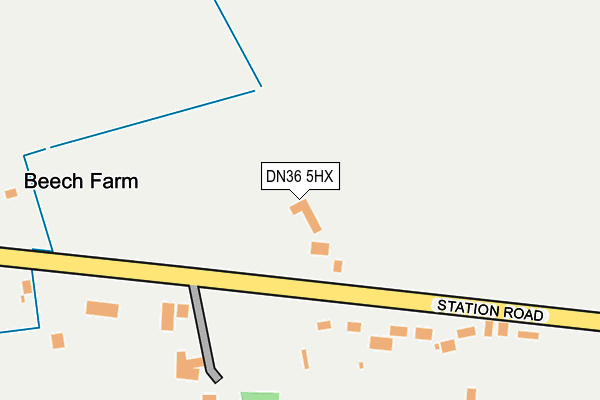 DN36 5HX map - OS OpenMap – Local (Ordnance Survey)