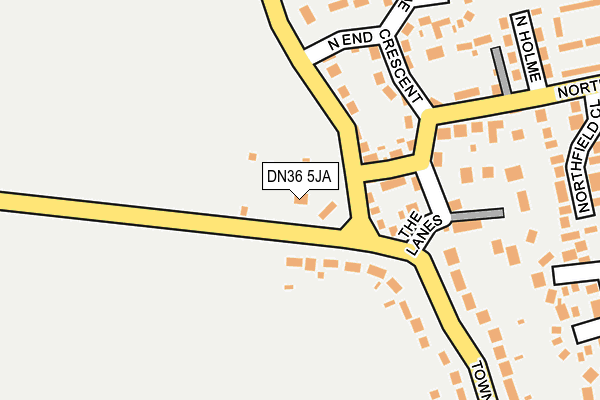 DN36 5JA map - OS OpenMap – Local (Ordnance Survey)