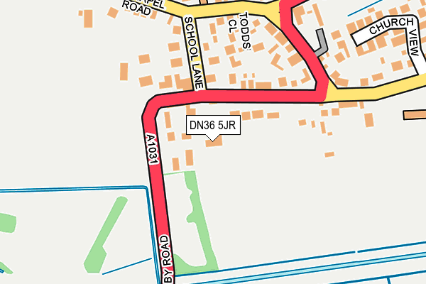 DN36 5JR map - OS OpenMap – Local (Ordnance Survey)