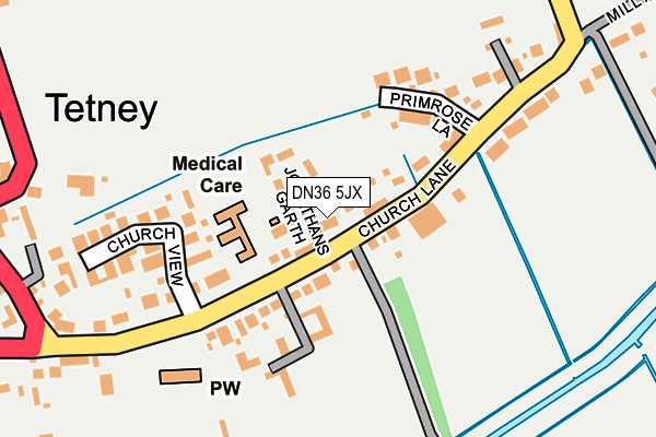 DN36 5JX map - OS OpenMap – Local (Ordnance Survey)