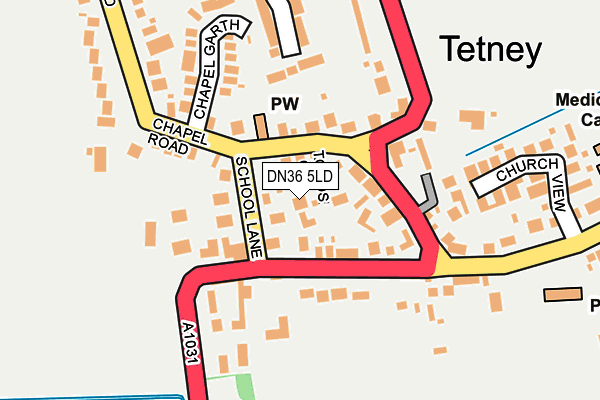 DN36 5LD map - OS OpenMap – Local (Ordnance Survey)