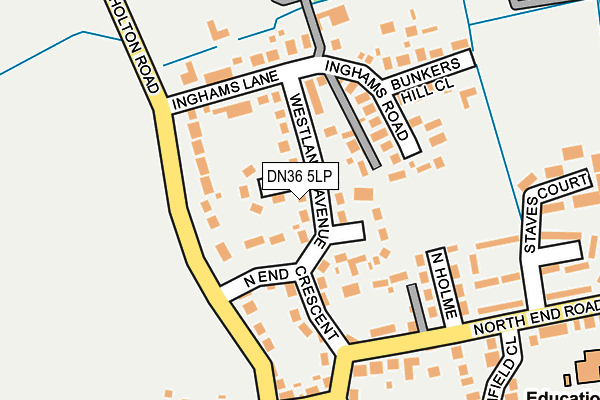 DN36 5LP map - OS OpenMap – Local (Ordnance Survey)