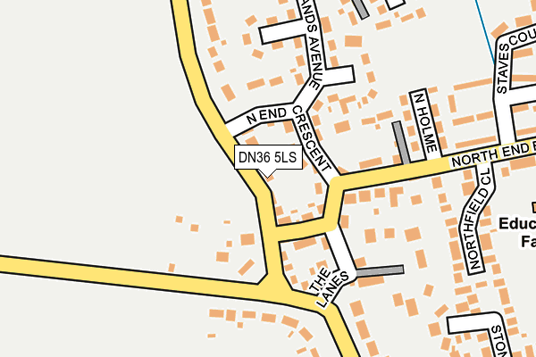 DN36 5LS map - OS OpenMap – Local (Ordnance Survey)