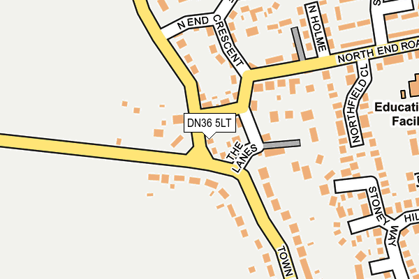 DN36 5LT map - OS OpenMap – Local (Ordnance Survey)