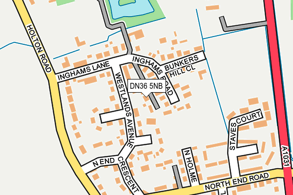 DN36 5NB map - OS OpenMap – Local (Ordnance Survey)