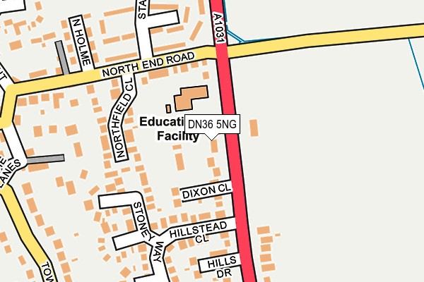 DN36 5NG map - OS OpenMap – Local (Ordnance Survey)