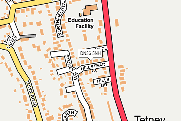 DN36 5NH map - OS OpenMap – Local (Ordnance Survey)