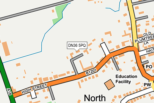 DN36 5PQ map - OS OpenMap – Local (Ordnance Survey)