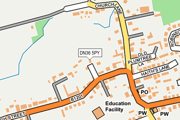 DN36 5PY map - OS OpenMap – Local (Ordnance Survey)