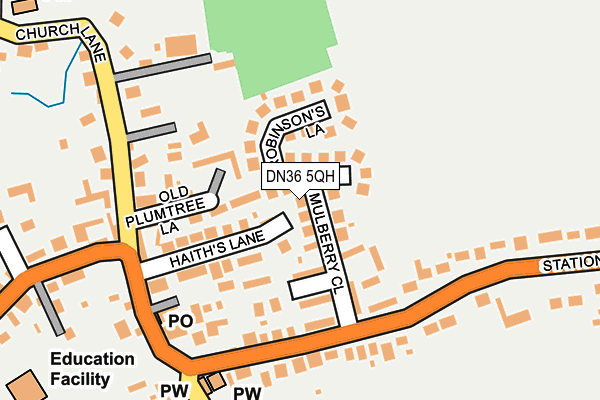 DN36 5QH map - OS OpenMap – Local (Ordnance Survey)