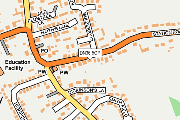 DN36 5QP map - OS OpenMap – Local (Ordnance Survey)