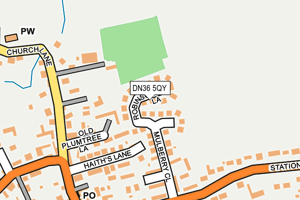 DN36 5QY map - OS OpenMap – Local (Ordnance Survey)