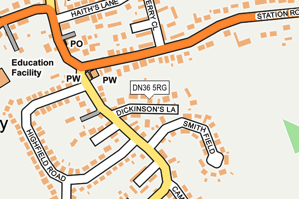 DN36 5RG map - OS OpenMap – Local (Ordnance Survey)