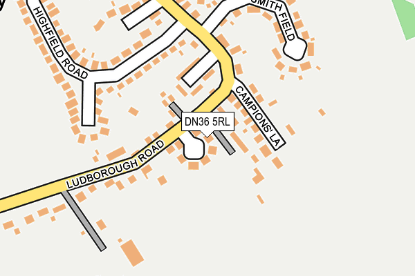 DN36 5RL map - OS OpenMap – Local (Ordnance Survey)