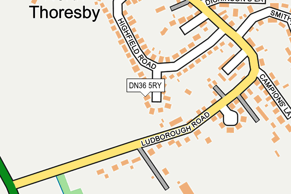 DN36 5RY map - OS OpenMap – Local (Ordnance Survey)