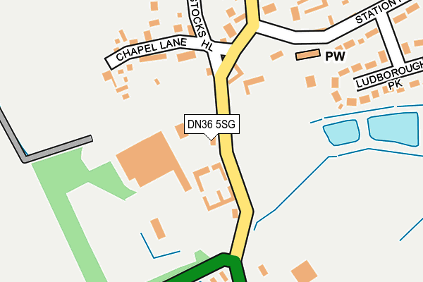 DN36 5SG map - OS OpenMap – Local (Ordnance Survey)