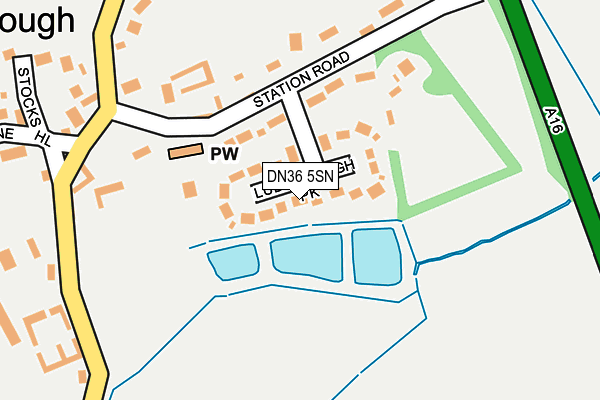 DN36 5SN map - OS OpenMap – Local (Ordnance Survey)