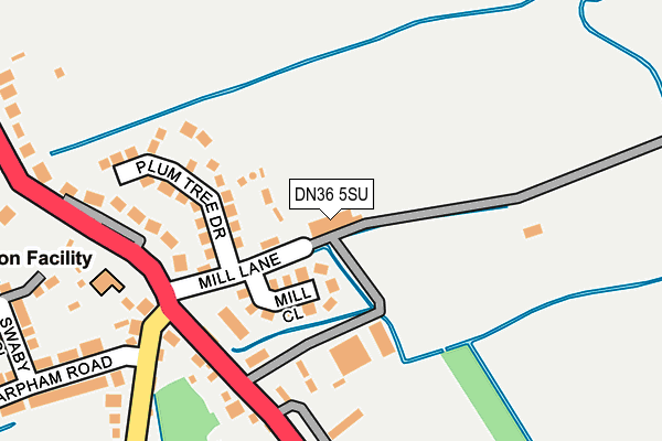 DN36 5SU map - OS OpenMap – Local (Ordnance Survey)