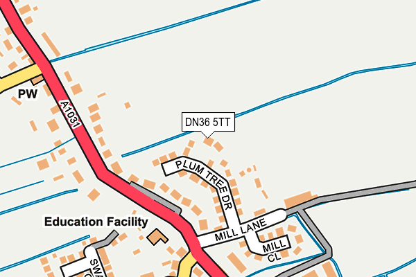 DN36 5TT map - OS OpenMap – Local (Ordnance Survey)