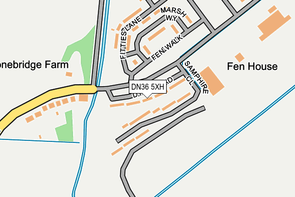 DN36 5XH map - OS OpenMap – Local (Ordnance Survey)