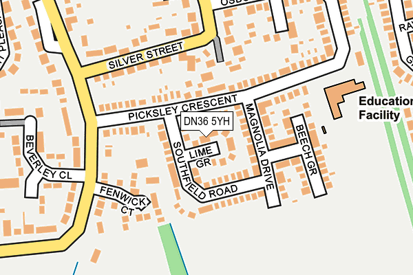 DN36 5YH map - OS OpenMap – Local (Ordnance Survey)