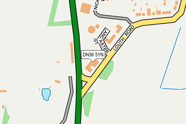 DN36 5YN map - OS OpenMap – Local (Ordnance Survey)
