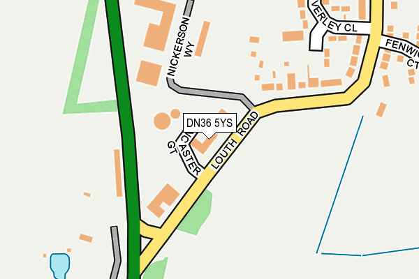 DN36 5YS map - OS OpenMap – Local (Ordnance Survey)