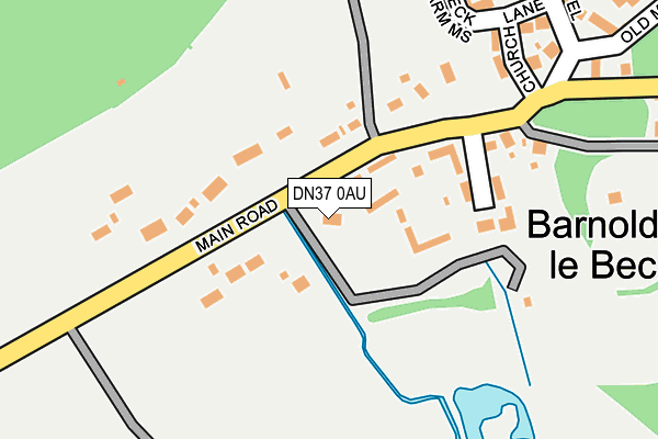 DN37 0AU map - OS OpenMap – Local (Ordnance Survey)