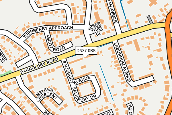 DN37 0BS map - OS OpenMap – Local (Ordnance Survey)