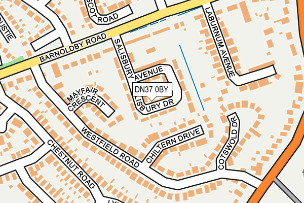 DN37 0BY map - OS OpenMap – Local (Ordnance Survey)