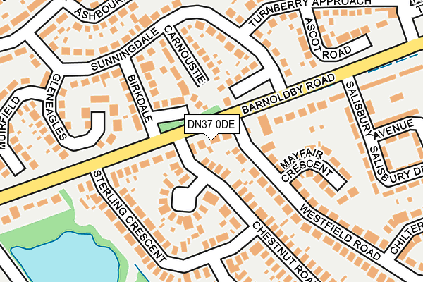 DN37 0DE map - OS OpenMap – Local (Ordnance Survey)